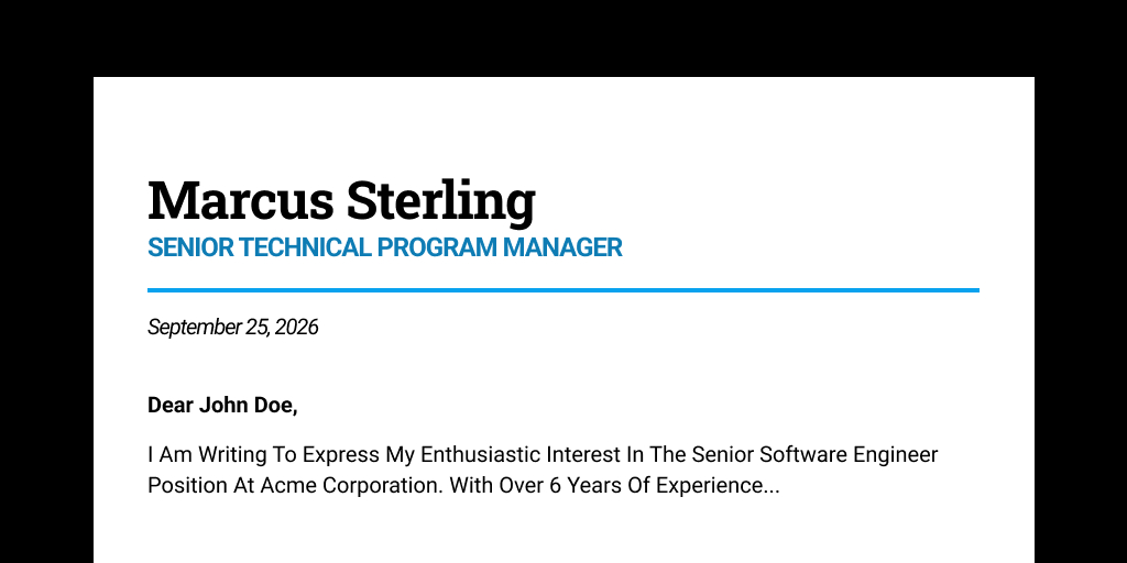 ATS Cover Letter Builder